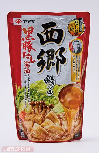 西郷鍋つゆ黒豚だし醤油／ヤマキ3～4人分（700gストレート）※画像をクリックするとAmazonの商品ページにジャンプします。