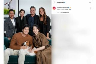 4度目のMVP受賞で真美子さん、デコピンらとの写真をアップした大谷翔平（本人のインスタグラムより）