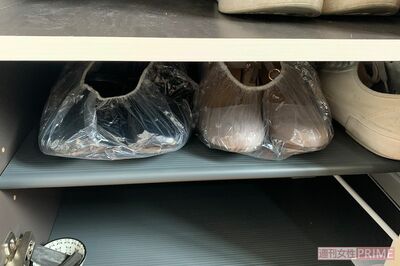 靴のほこりよけに