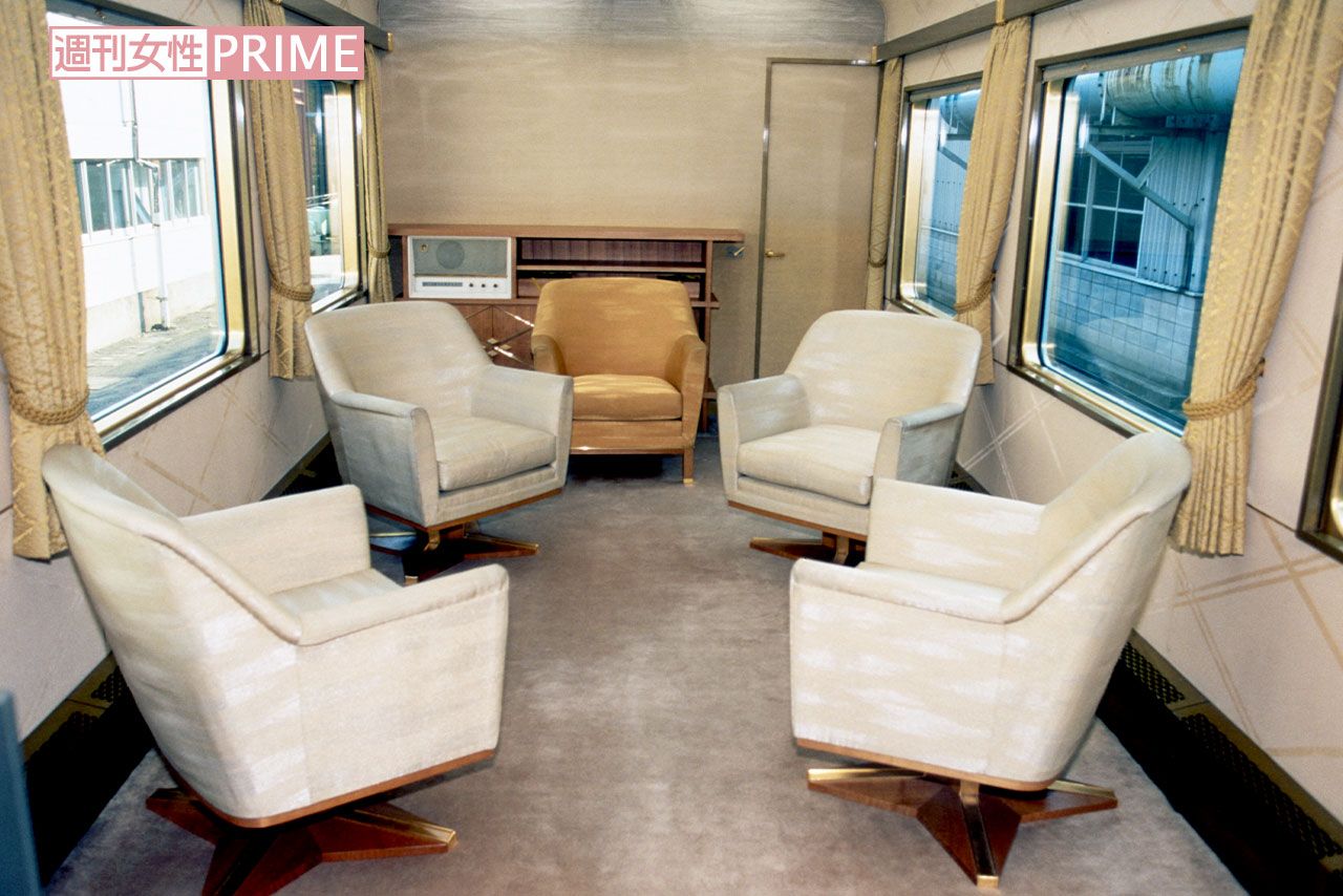 '96年10月にリニューアルされたお召し列車。外装、内装ともに豪華