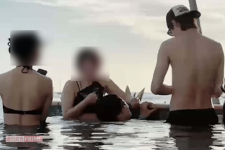 ゆうまと合流し女性たちと談笑するやまと