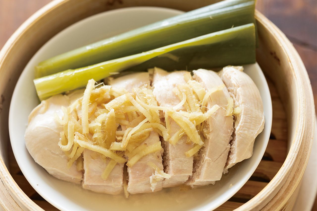 じゅわっと蒸し鶏