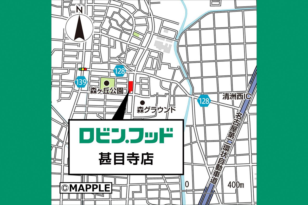 ロビン・フッド甚目寺店の地図　画像／同社提供