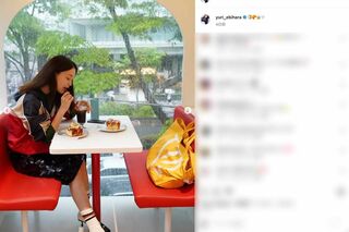 若々しい“MIXコーデ”姿を疲労した蛯原友里（本人のインスタグラムより）