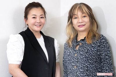 華原朋美（左）と岩井志麻子（右）　撮影／佐藤靖彦