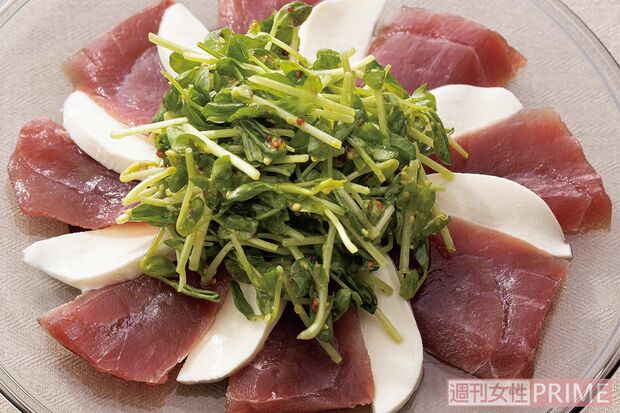 まぐろとチーズのカルパッチョ（撮影／廣瀬靖士）