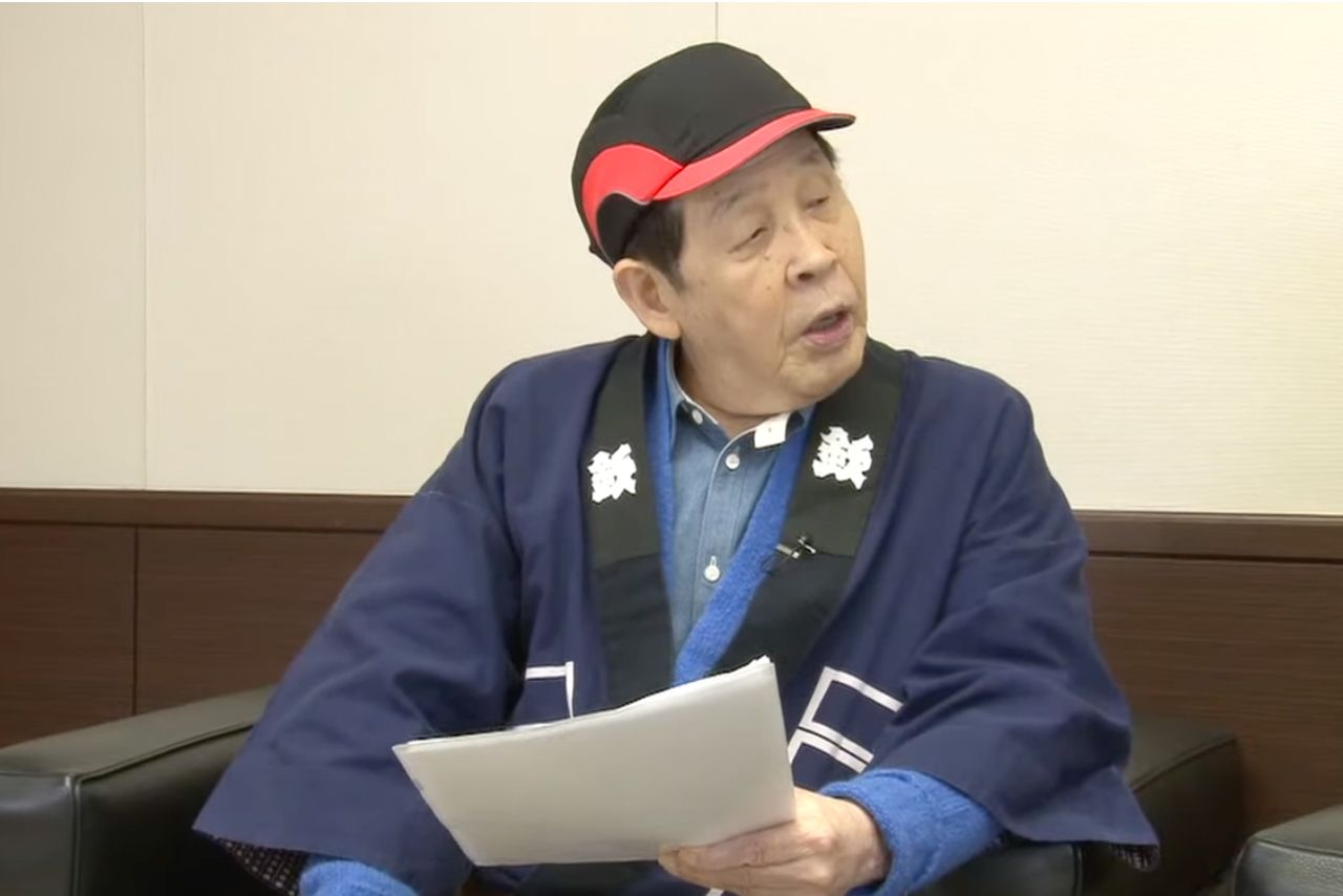 YouTubeチャンネル『欽ちゃん80歳の挑戦』に出演する萩本欽一