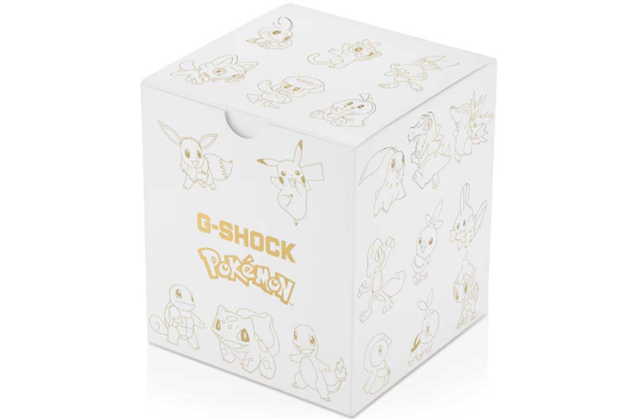 30匹のポケモンをあしらったデザインの外箱（カシオ公式HPより）