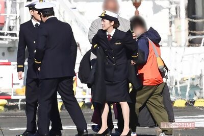 ドラマ『DCU』の撮影に臨む中村アン