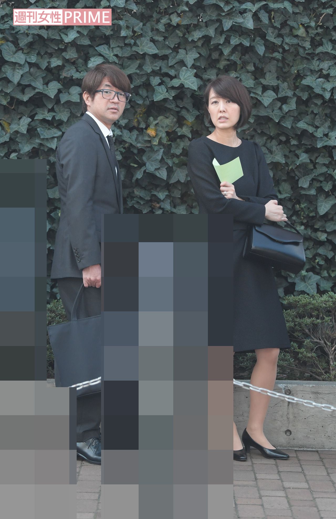 小学校の入学式に訪れた大竹と中村