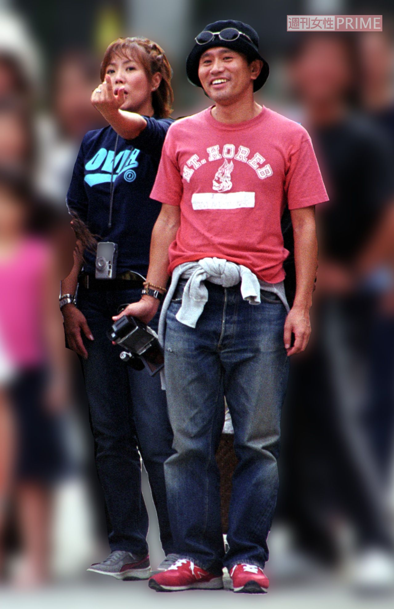 2001年、息子の運動会に参加した浜田雅功と小川菜摘夫妻