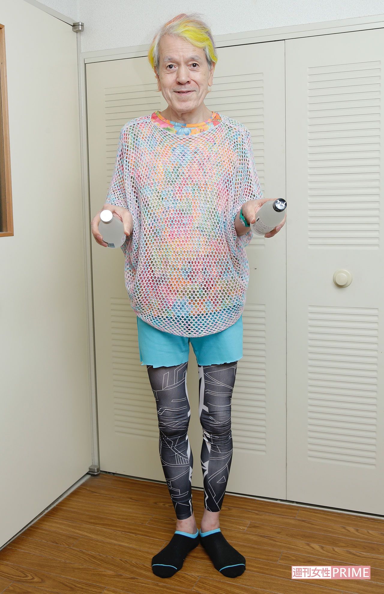 「OVER70 私だけの健康法」特集ではペットボトルを使った健康法を教えてくれた（'13年撮影）　撮影／本誌写真班