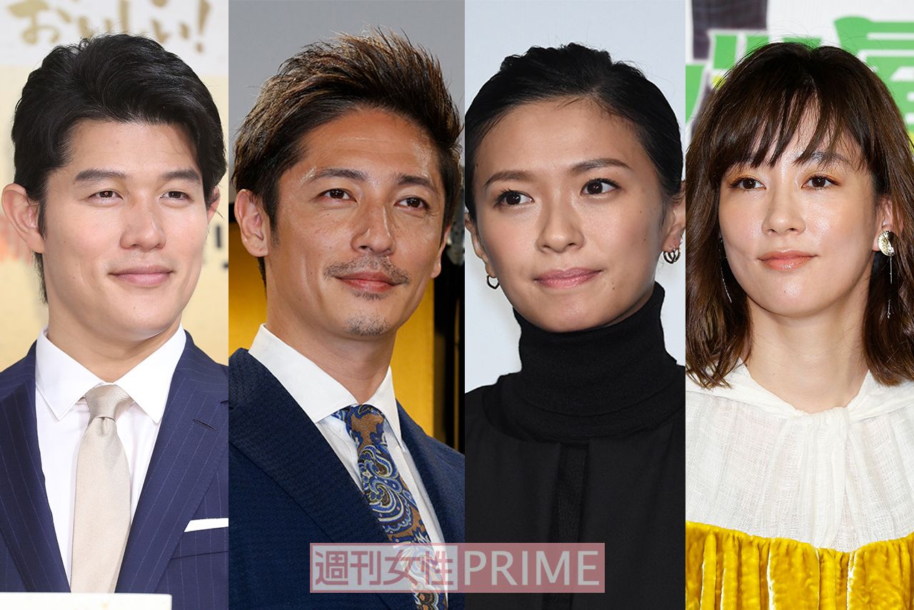（左から）鈴木亮平、玉木宏、榮倉奈々、水川あさみ