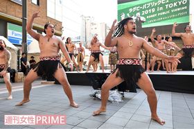 ラグビーファンにはおなじみ。見るものを圧倒する民族舞踊「カパ・ハカ」　撮影／渡邉智裕