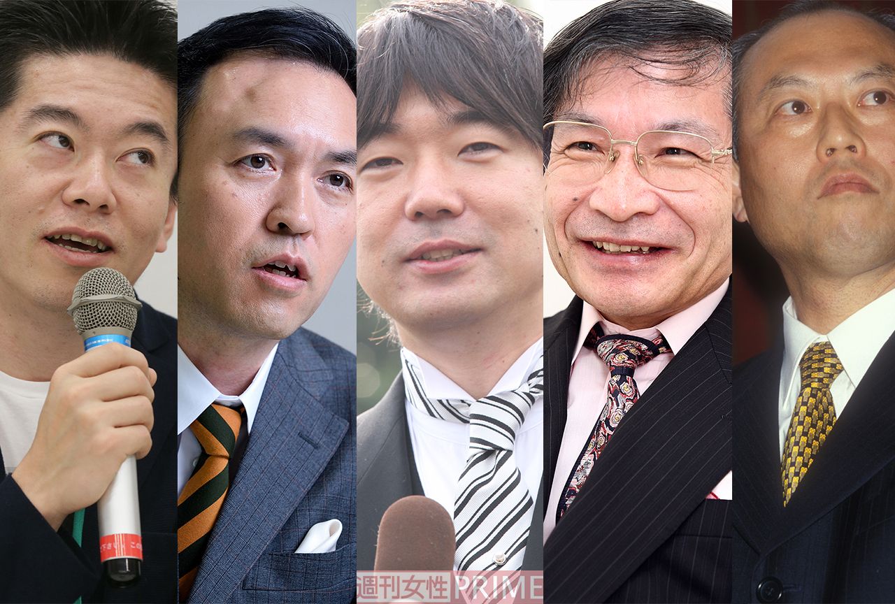 (写真左から)堀江貴文、玉川徹、橋下徹、尾木直樹、舛添要一
