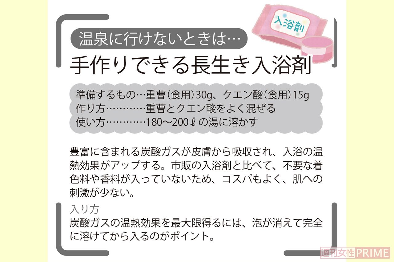 手作りできる長生き入浴剤