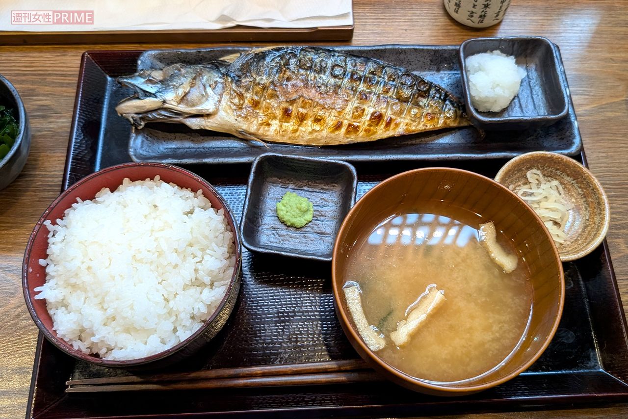 しんぱち食堂でいちばん人気の「さば文化干し定食」　撮影／編集部