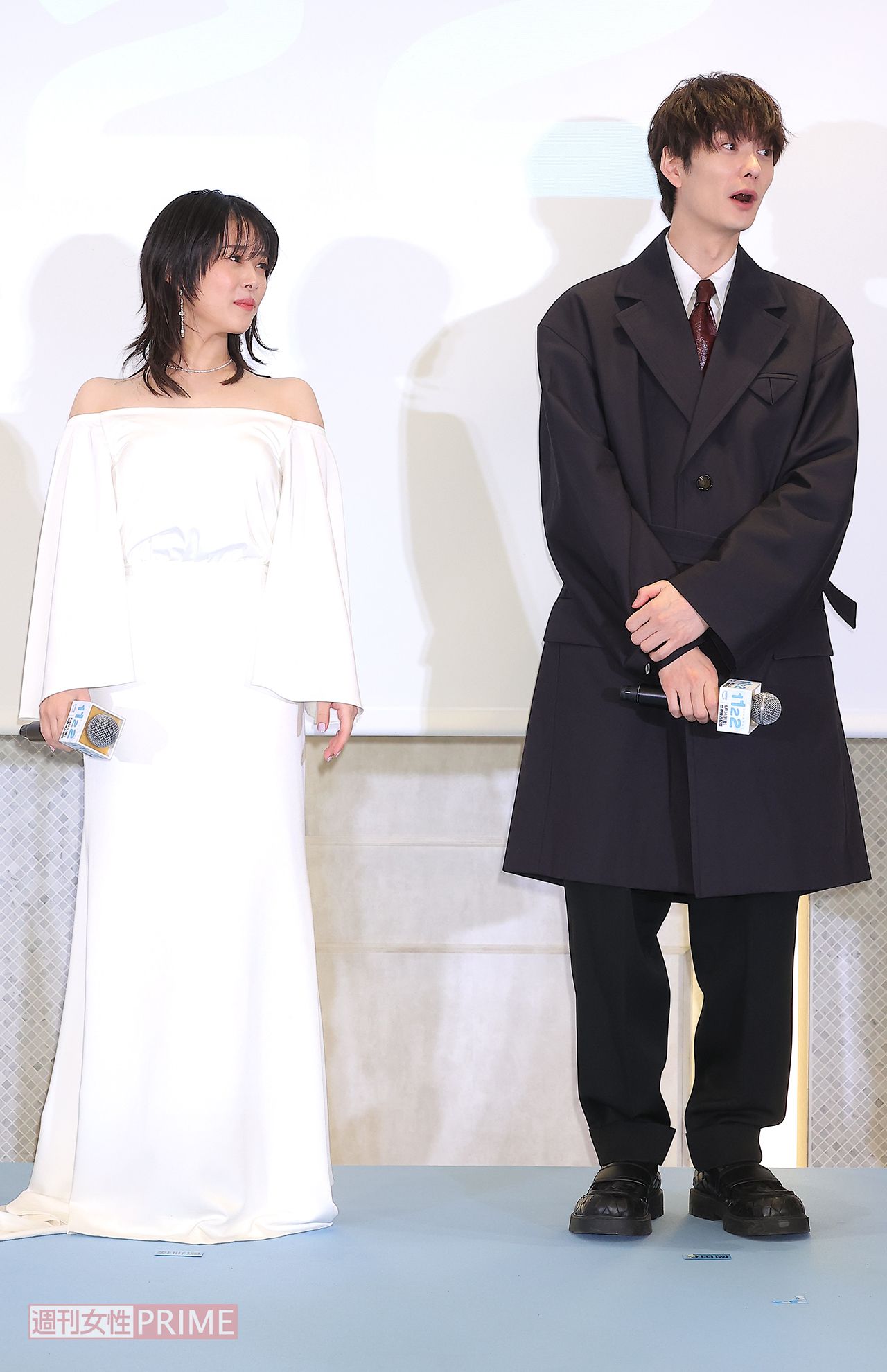 ドラマ『1122 いいふうふ』（アマゾンプライムビデオ）完成披露宴に出席した高畑充希と岡田将生（23年6月撮影）