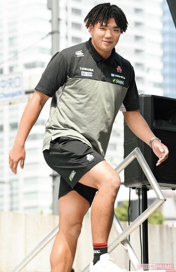 福井翔大（23）フランカー、埼玉パナソニックワイルドナイツ、186cm（撮影／渡邉智裕）