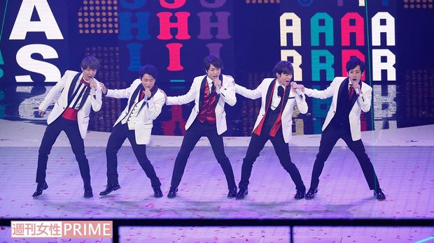 トリをつとめた嵐のメンバーたち