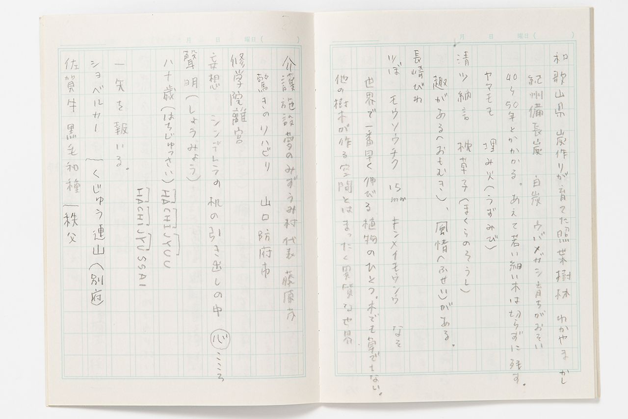 最近の手書きの文字。病気を発症する前の状態に近づいてきた。「時々思い出せない単語もありますが、失語症になった当初より脳内の単語数が増え、文章を書けるまでになりました」写真提供／文藝春秋