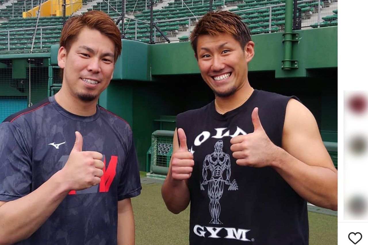 元カープ・前田健太選手と中田廉氏（公式インスタグラムより）