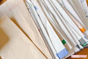 熊谷さんの手元には3千円袋がこんなにたくさん！