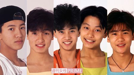 '90年4月、デビュー前の初々しい5人