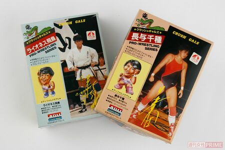 クラッシュ・ギャルズが社会現象となっていたころのグッズ（撮影／矢島泰輔）