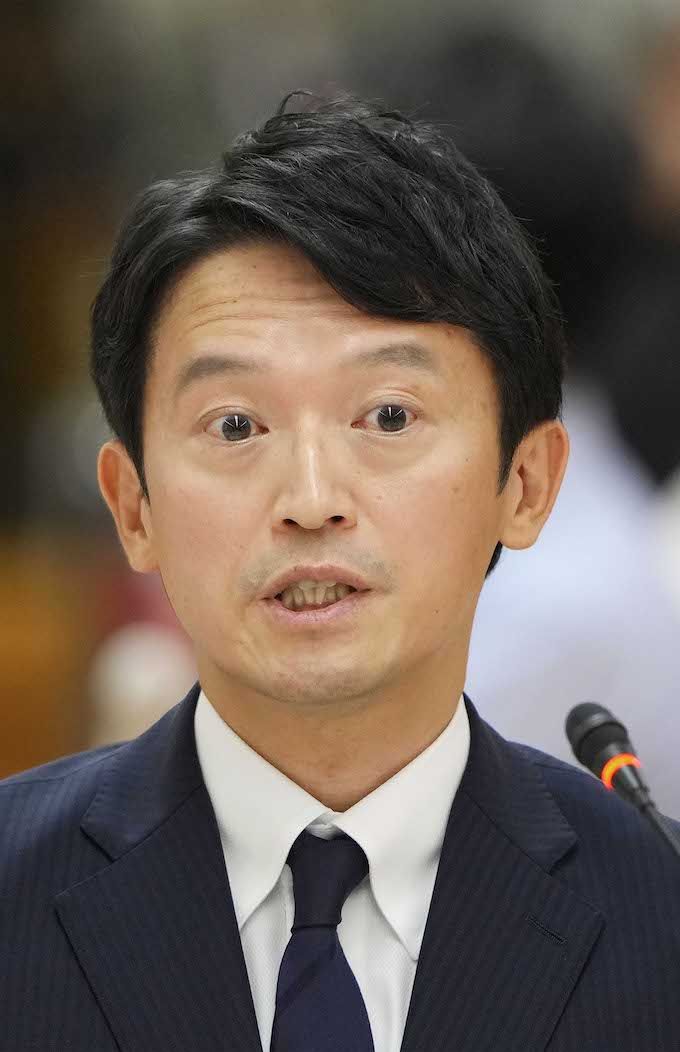 9月6日、百条委員会に出席し、証言した斎藤元彦知事　写真/共同通信社