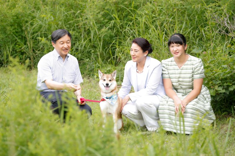 すっかり大きくなった由莉と那須御用邸をご散策。愛犬も交えた家族団らんの時間を過ごし、高校生活最後の夏休みを満喫された　写真／JMPA、『週刊女性』写真班