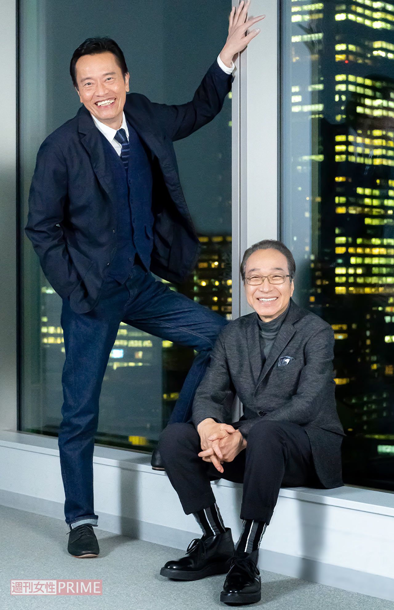 左から遠藤憲一、小日向文世（撮影／佐藤靖彦）