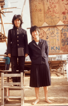 高校時代の文化祭。男女が制服を入れ替えて。男子生徒としてもイケメン!