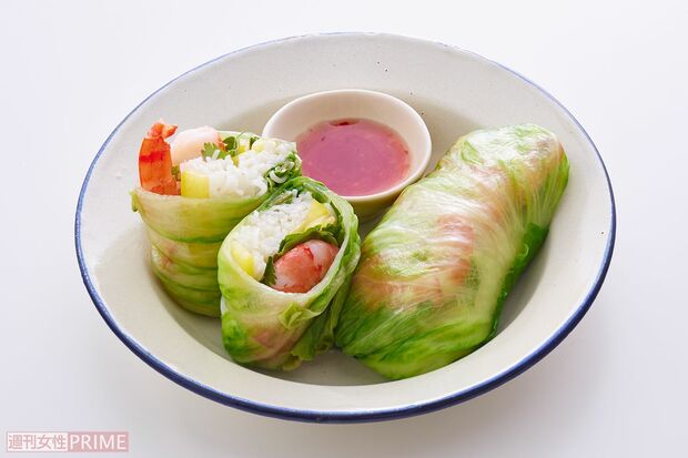 レタス巻き（生春巻き風）そうめん（撮影／廣瀬靖士）