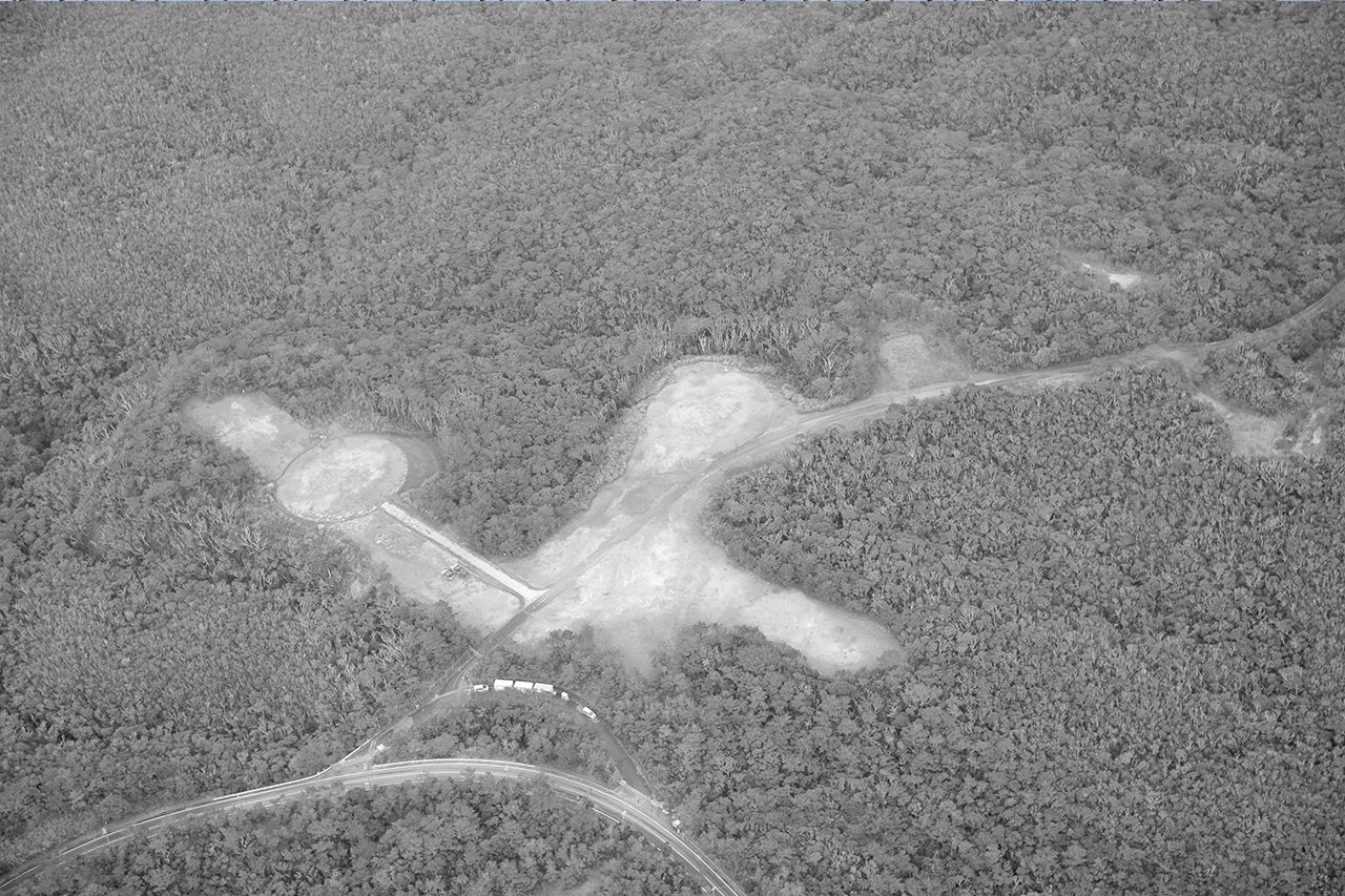 「ブロッコリーの森」を切り裂いて作られたヘリパッド　沖縄タイムス／共同通信イメージズ