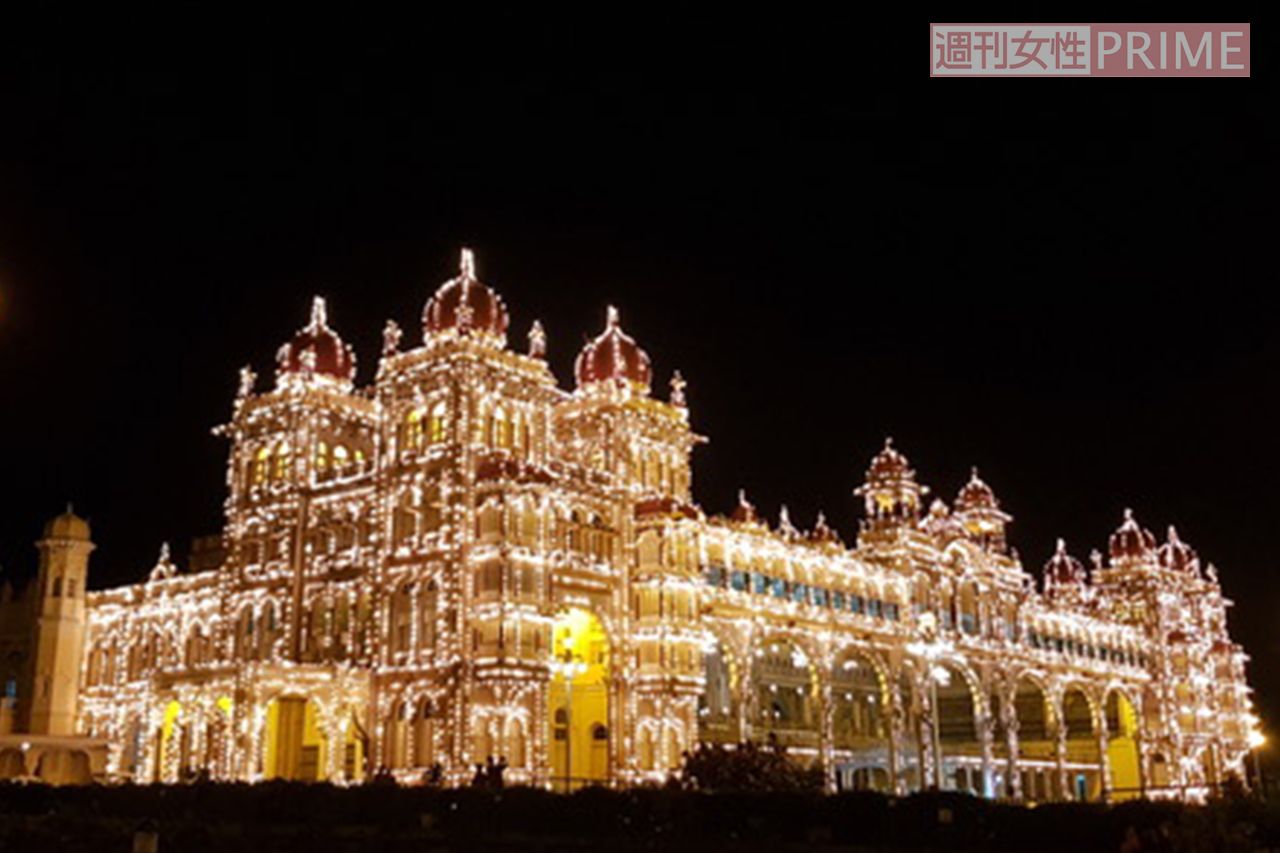 人気観光地であるマイソール宮殿（北村研二さん提供写真）