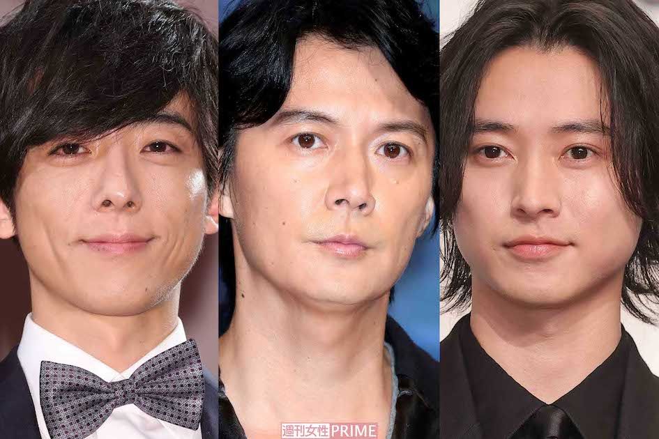 左から高橋一生、福山雅治、山崎賢人