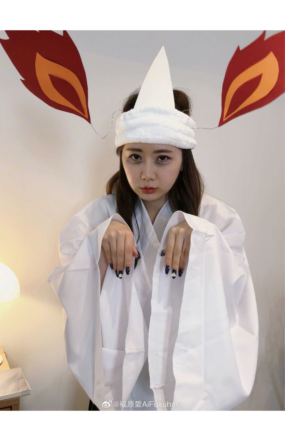 ハロウィンにあわせてコスプレを披露した福原愛（本人のWeiboより）