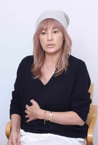 乳がん手術後にインタビュー取材に応じた梅宮アンナ　撮影／吉岡竜紀