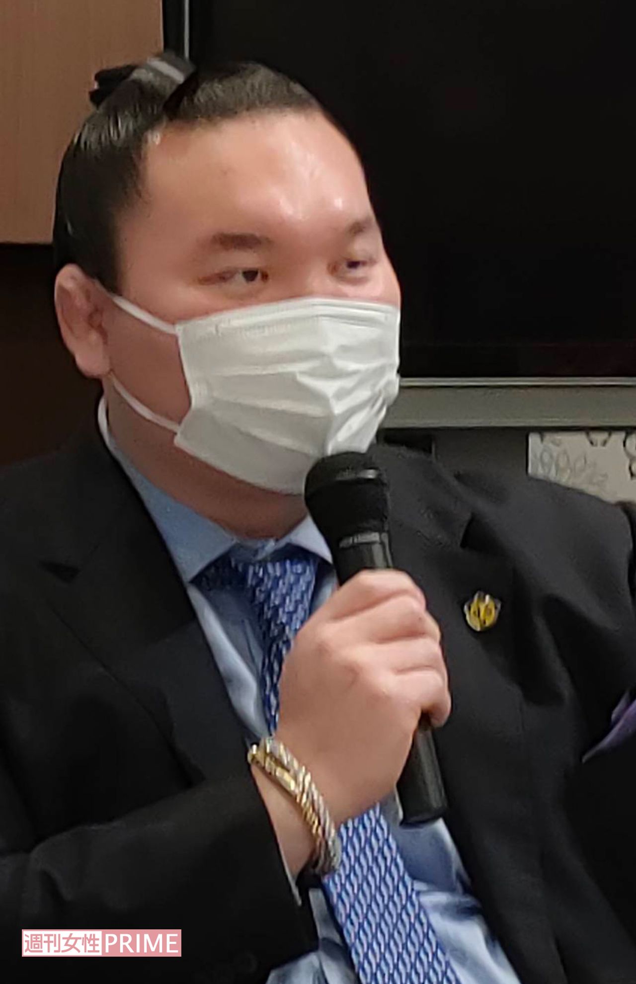 令和4年大相撲5月場所、2日目は間垣親方（元・横綱白鵬）のトークイベントが行われた（筆者提供）