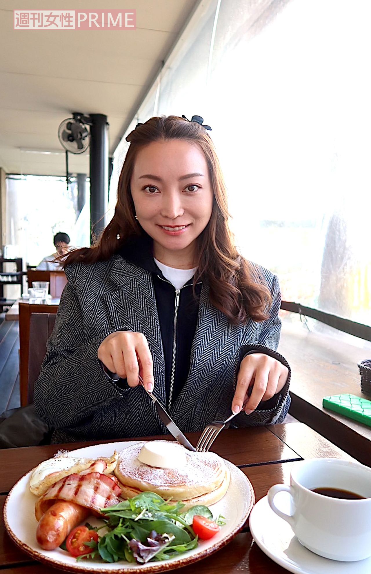 大好きなパンケーキ!　たまのご褒美を楽しむことも大事ですよね　写真提供／加藤綾菜