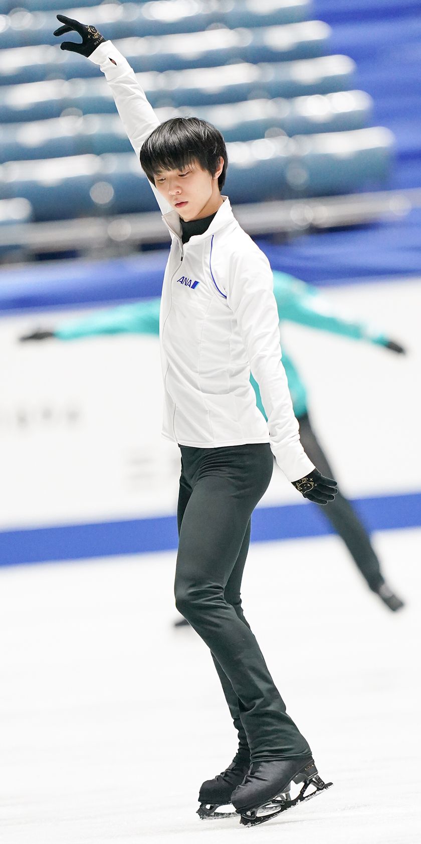ショートプログラムで歴代最高得点を出した羽生結弦　撮影／坂本清