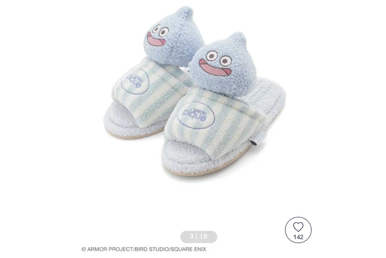 『GELATO PIQUE』×『DRAGON QUEST』スライムのルームシューズ（『GELATO PIQUE』公式HPより）