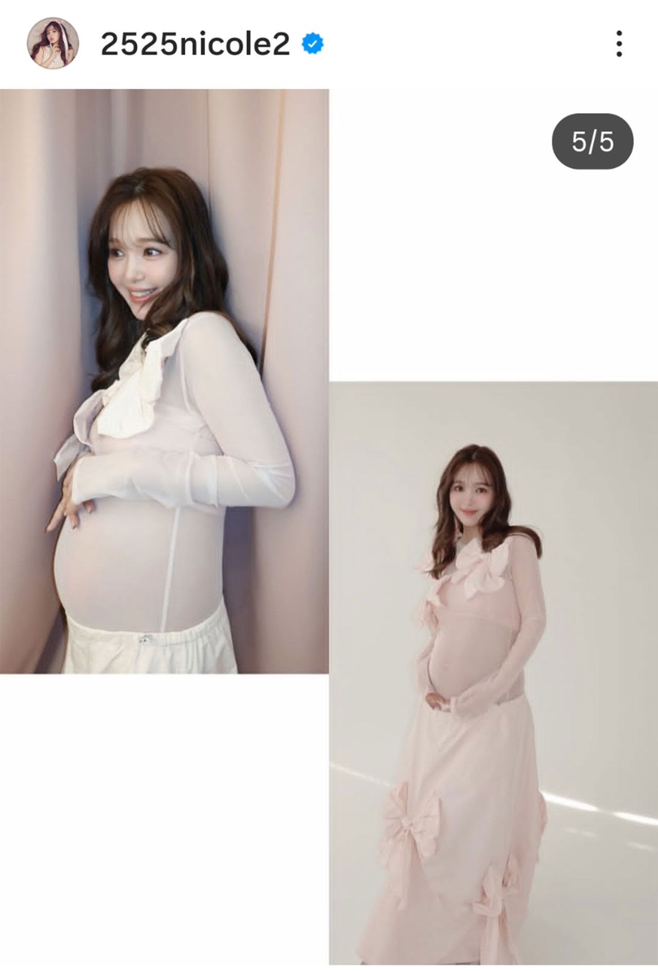 マタニティフォトを披露した藤田ニコル（本人のインスタグラムより）