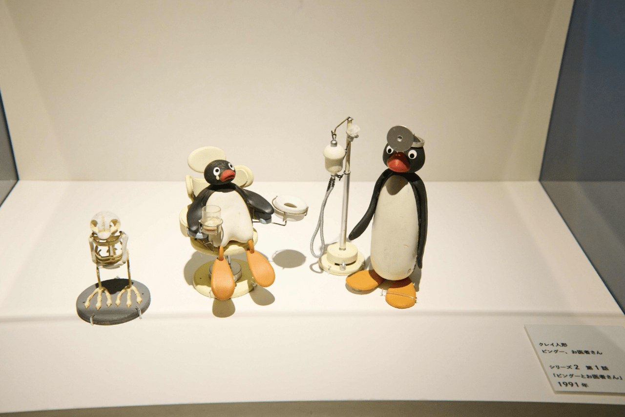 ピングー展で展示されているクレイ(粘土)人形