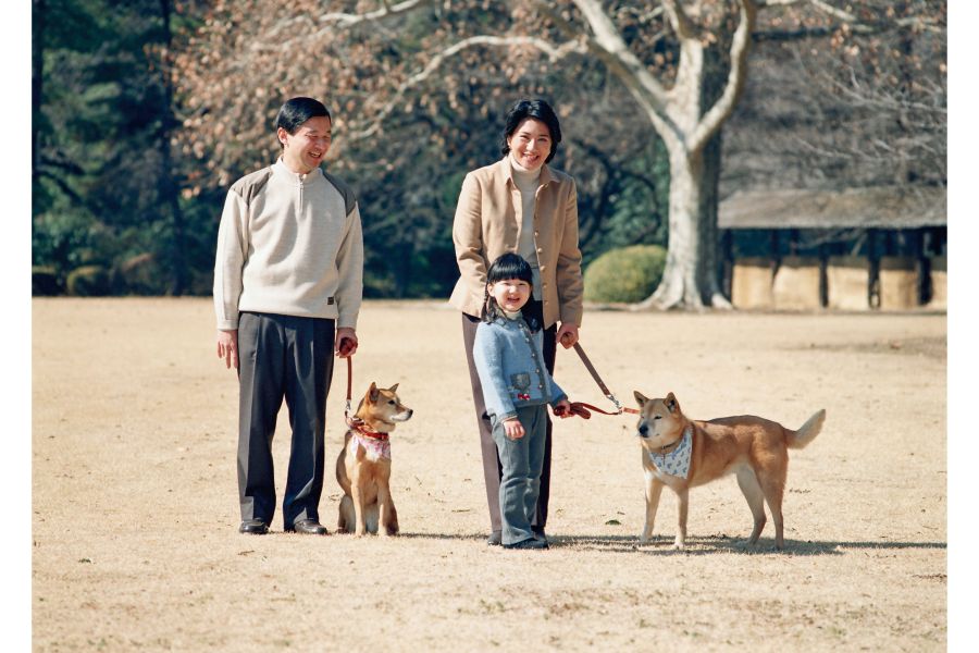 2006年　46歳　赤坂御用地に迷い込んだ雑種犬が産んだ子犬2匹をご夫妻が保護（宮内庁提供）