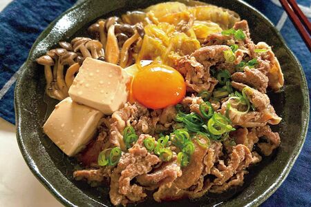 白菜と豚こまのすき焼き風