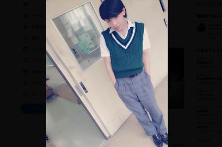 高校時代のryuchellさん（本人のツイッターより）