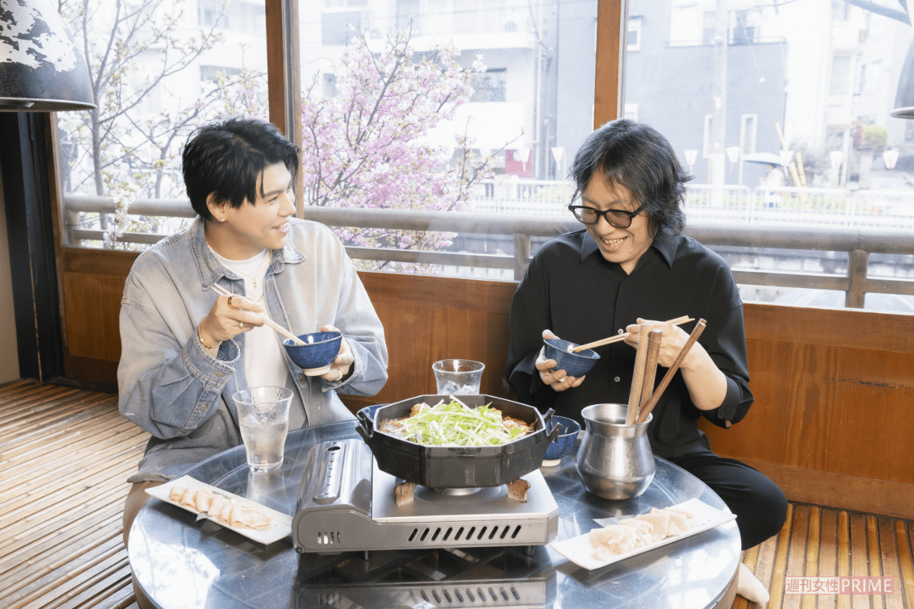 BE:FIRST・LEO、作家・燃え殻（撮影／矢島泰輔）