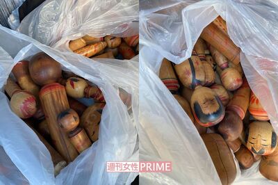 実際に滝沢さんが回収したあまりに大量のこけしゴミ